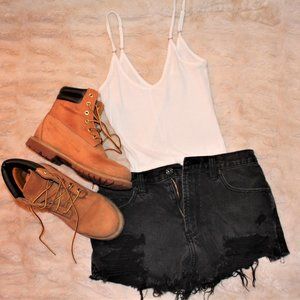 Black High Rise Shorts